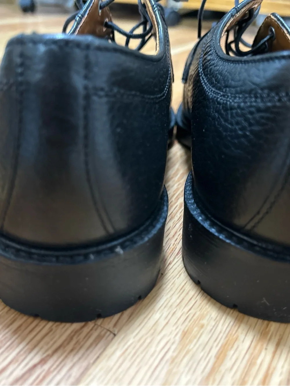 Bostonian Black Leather Derby Shoes
